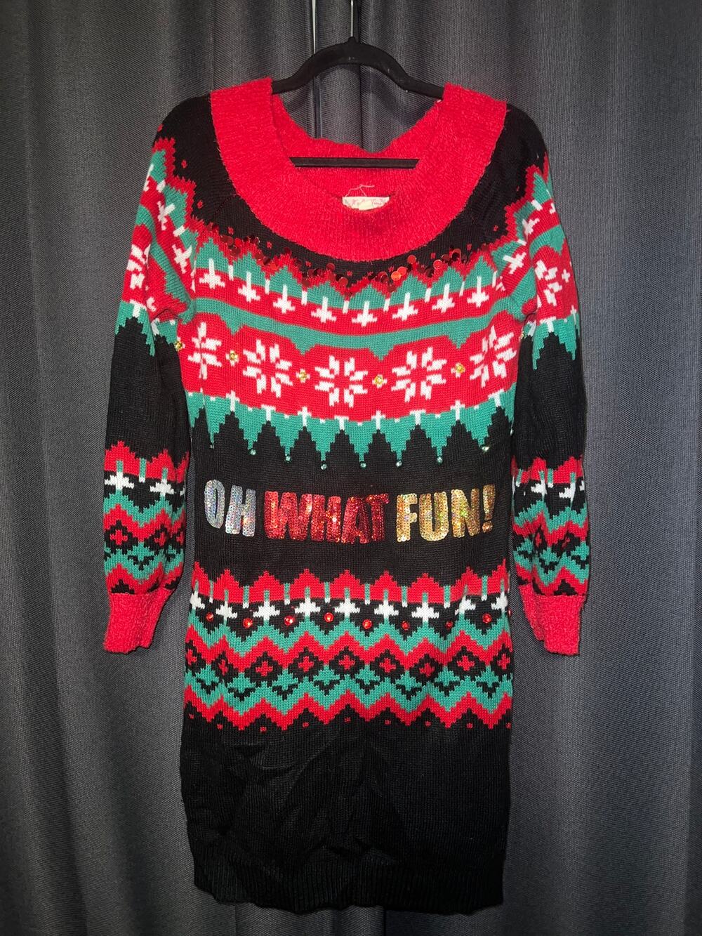Ugly Christmas Sweater Xmas Size Large Dress